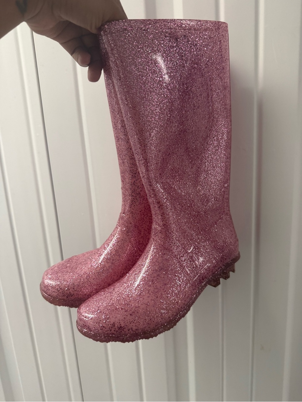 Pink Glitter Women's Rain Boots